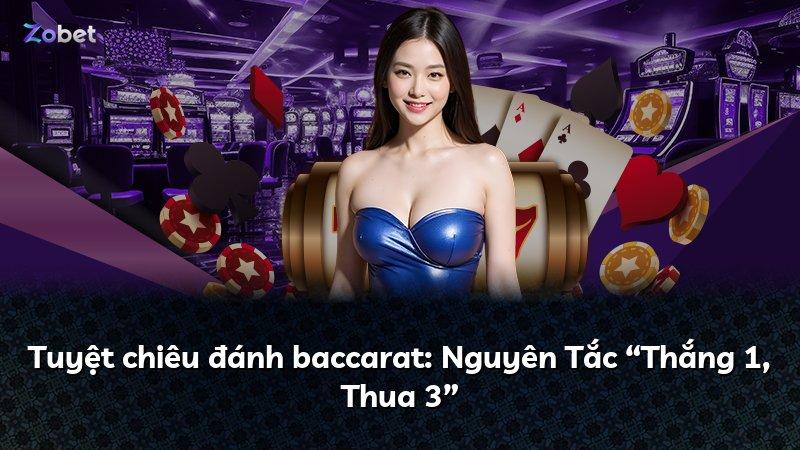 Tuyệt chiêu đánh baccarat: Nguyên Tắc “Thắng 1, Thua 3”